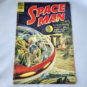 Space Man Issue #6 1963 Dell Comics Painted Cover Silver Age Sci-Fi Astro 12c